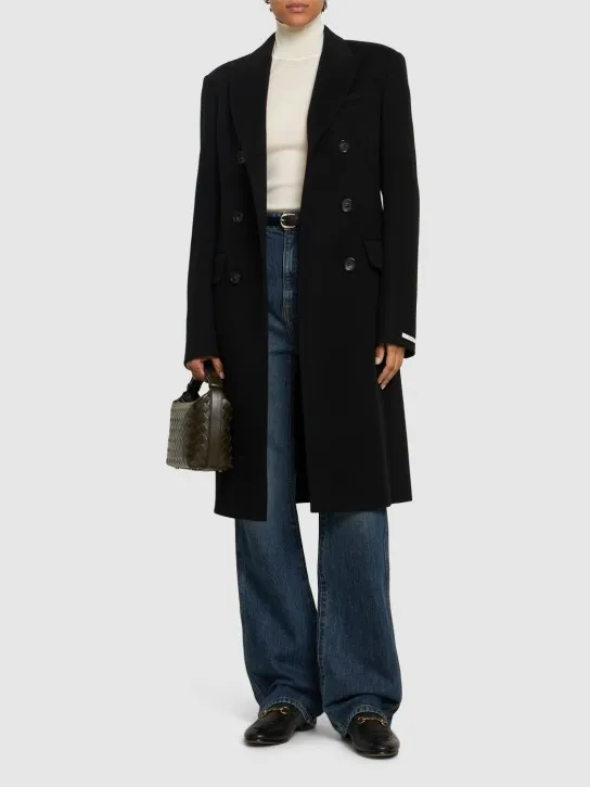 Sportmax   Morgana wool double breasted long coat 