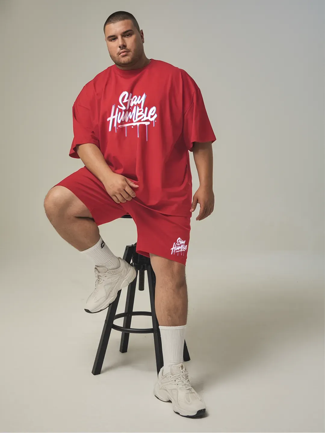 Stay Humble Cotton Mens T Shirt and Shorts Combo Set