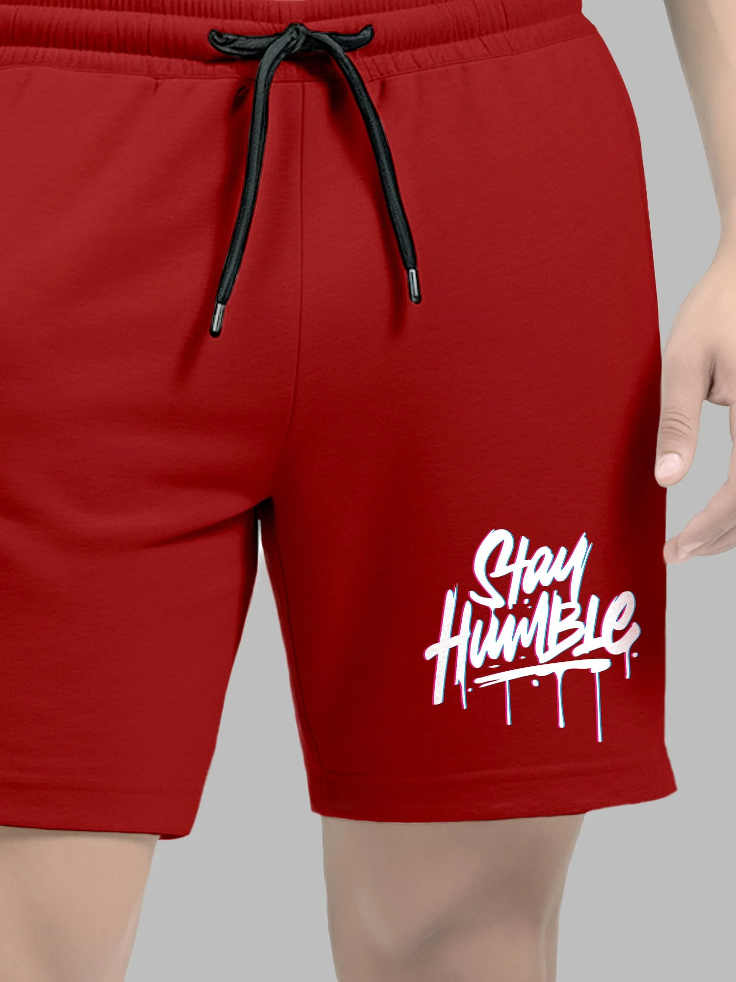 Stay Humble Cotton Mens T Shirt and Shorts Combo Set