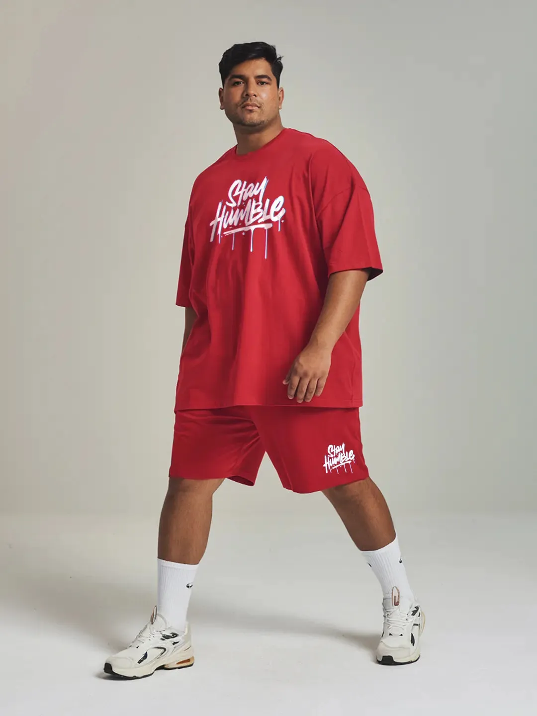 Stay Humble Cotton Mens T Shirt and Shorts Combo Set