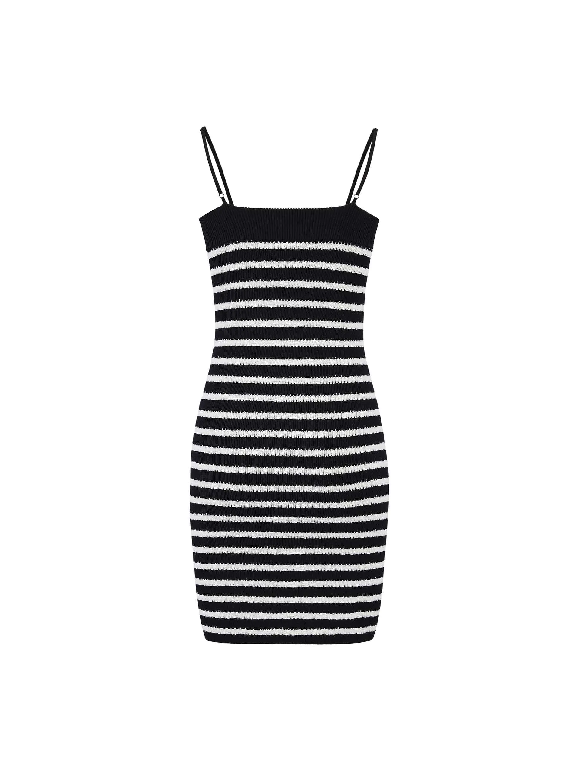 Striped Straps Mini Dress