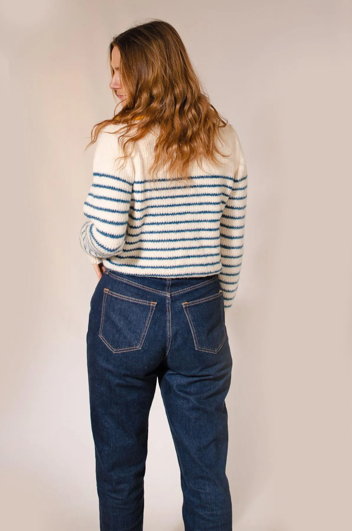 Striped Zip Neck Jumper