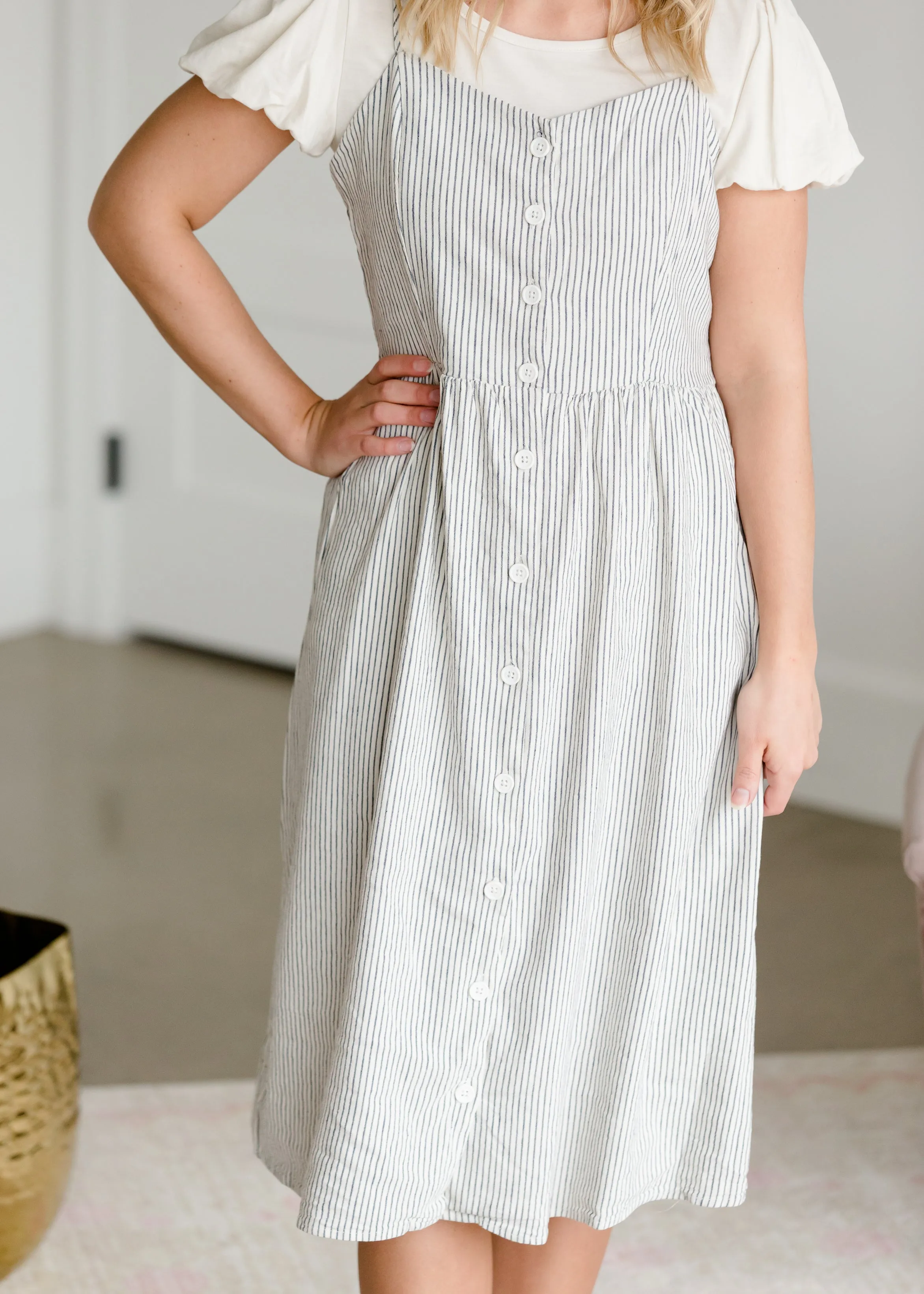 Sunday Brunch Navy Stripe Jumper Dress - FINAL SALE