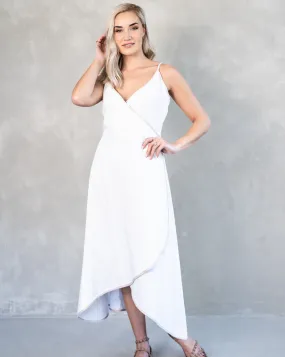 Suri Strappy Dress | White & Beige