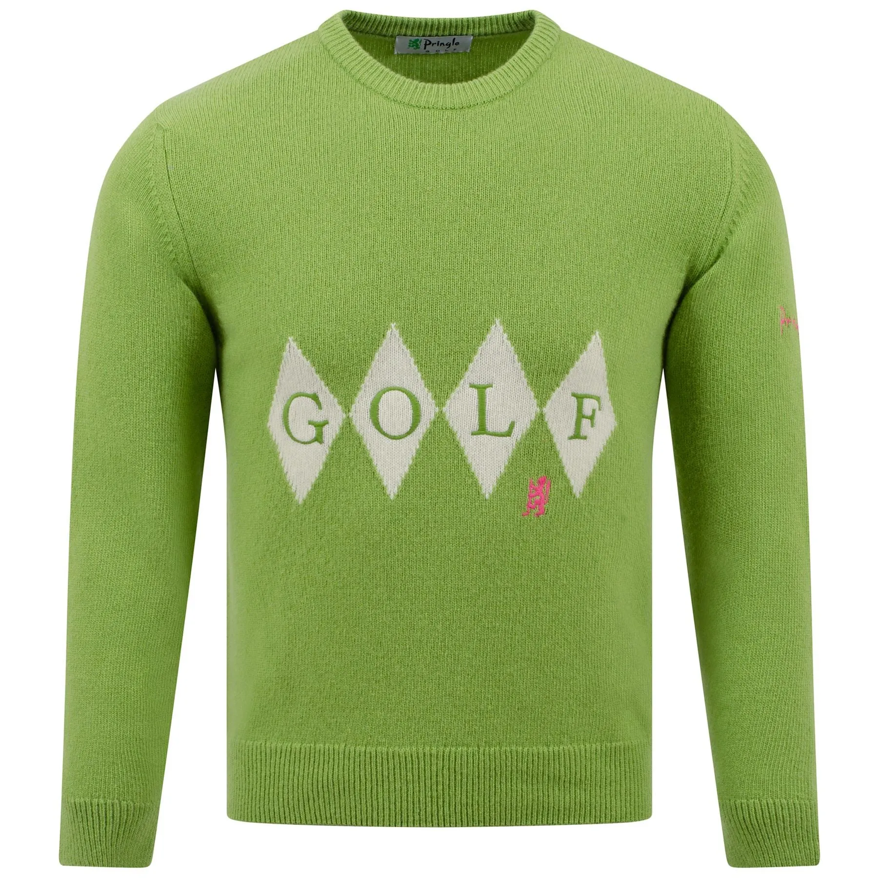 Unisex Heritage Diamond Intarsia Knit Field Green/Ivory - SS23