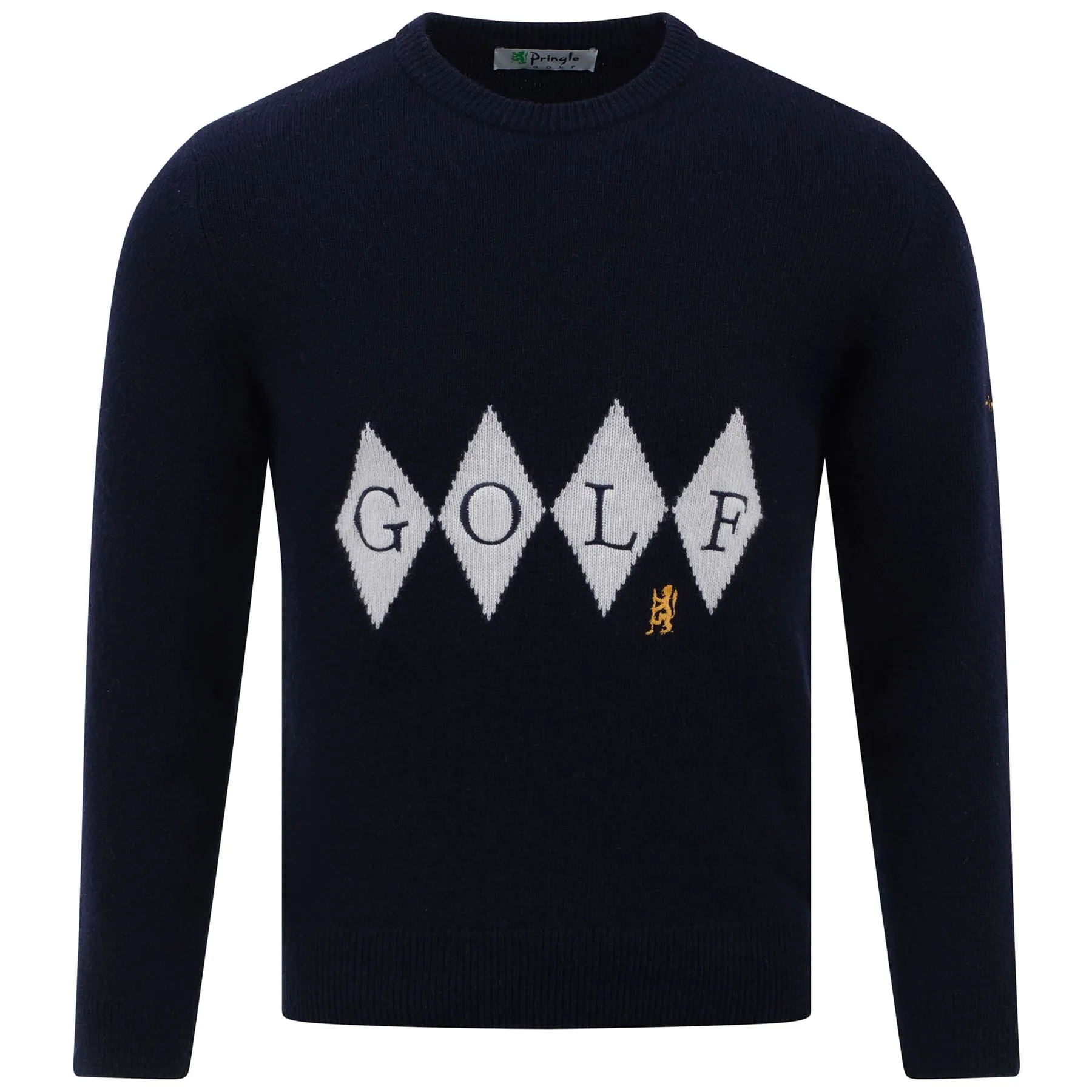 Unisex Heritage Diamond Intarsia Knit Navy/Ivory - SS23