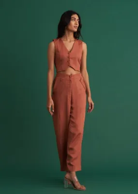 Vest Argan Brown Top