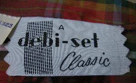 Vintage 60s Deadstock Day Dress Red Green Plaid Shift XL Debi Set Classic VFG New Old Stock