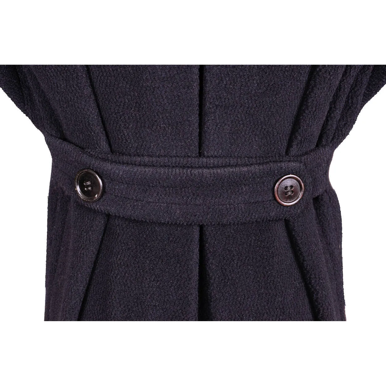 Vintage Early 1940s Mens Wool Overcoat Navy Blue Coat Jos Fuoco Montreal Size M