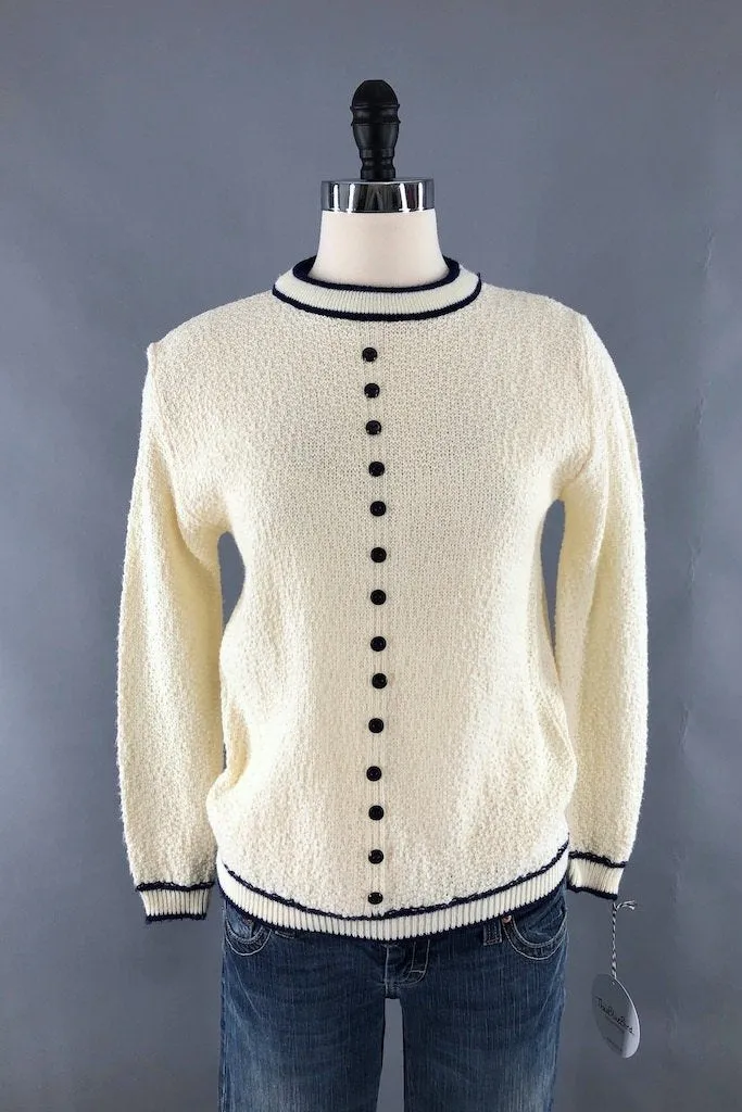 Vintage Ivory Knit Sweater