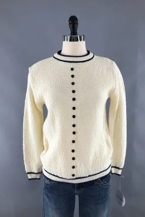 Vintage Ivory Knit Sweater