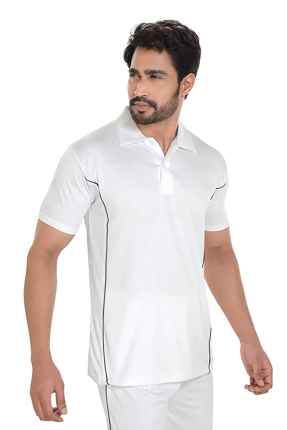 White Cricket Dress Half Sleeve For Men