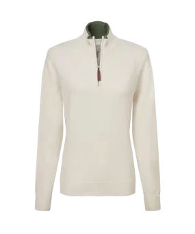 Women's Blair Quarter Zip Jumper - Ivory