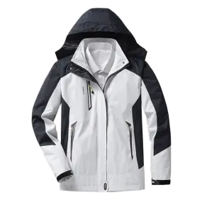 Women's Stylish Warm 3 in 1 Waterproof Rain Coat with Hood | Perfect for Autumn/Winter